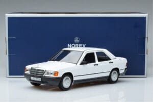 Mercedes 190 E W201 Alb Norev 1:18 183820 Metal - imaginea 7 din 7