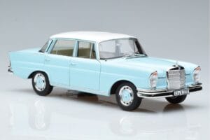 Mercedes 220 S W111 Albastru Norev 1:18 183920 Metal - imaginea 5 din 7