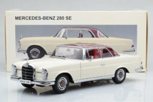 Mercedes 280 SE W108 Alb AUTOart 1:18 76287 Metal - imaginea 8 din 8