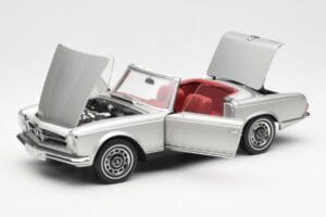 Mercedes 280 SL W113 Pagoda Argintiu Schuco 1:18 450035000 Metal - imaginea 2 din 8
