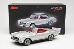 Mercedes 280 SL W113 Pagoda Argintiu Schuco 1:18 450035000 Metal - imaginea 8 din 8