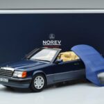 Mercedes 300 CE-24 A124 Cabriolet Nautical Albastru Ediție Limitată Norev 1:18 183879 Metal - image 7 of 7