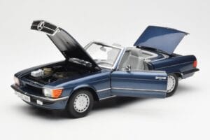 Mercedes 300 SL R107 Albastru Nautic Norev 1:18 183466 Metal - imaginea 2 din 8