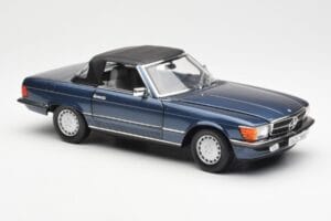 Mercedes 300 SL R107 Albastru Nautic Norev 1:18 183466 Metal - imaginea 6 din 8