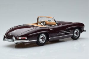 Mercedes 300 SL W198 Roadster Roșu Norev 1:18 183891 Metal - imaginea 3 din 8