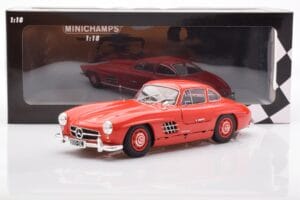 Mercedes 300 SL W198 Gullwing Roșu Minichamps 1:18 110037211 Metal - imaginea 8 din 8