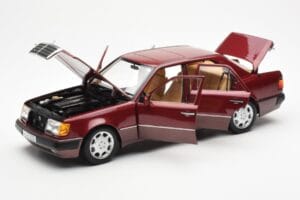 Mercedes 500E W124 Roșu Metallic Ediție Dealer Norev 1:18 B66040699 Metal - imaginea 2 din 8