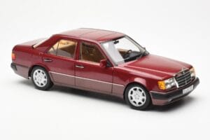 Mercedes 500E W124 Roșu Metallic Ediție Dealer Norev 1:18 B66040699 Metal - imaginea 6 din 8
