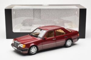 Mercedes 500E W124 Roșu Metallic Ediție Dealer Norev 1:18 B66040699 Metal - imaginea 8 din 8