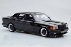 Mercedes 560 SEL AMG W126 Obsidian Negru Otto 1:18 OT297 Rășină - imaginea 4 din 6
