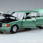 Mercedes 560 SEL W126 Verde Deschis Norev 1:18 - image 2 of 7