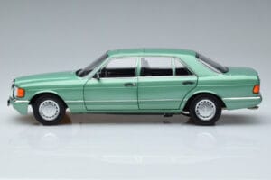 Mercedes 560 SEL W126 Verde Deschis Norev 1:18 183469 Metal - imaginea 4 din 7