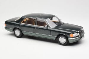 Mercedes 560 SEL W126 Night Verde Metalizat Dealer Edition Norev 1:18 B66040626 Metal - imaginea 6 din 8