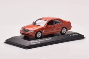 Mercedes C-Class W202 C240 Portocaliu Metalizat Minichamps 1:43 430037000 Metal - imaginea 2 din 4