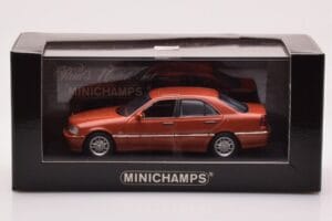 Mercedes C-Class W202 C240 Portocaliu Metalizat Minichamps 1:43 430037000 Metal - imaginea 4 din 4