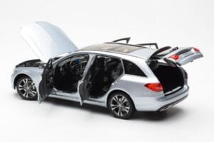 Mercedes C-Class W205 T-Model Argintiu Asia Exclusive Norev 1:18 183865 Metal - imaginea 5 din 8