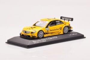 Mercedes C-Class W204 DTM Deutsche Post AMG Mercedes #17 D. Coulthard DTM 2010 Minichamps 1:43 400103817 Metal - imaginea 2 din 4