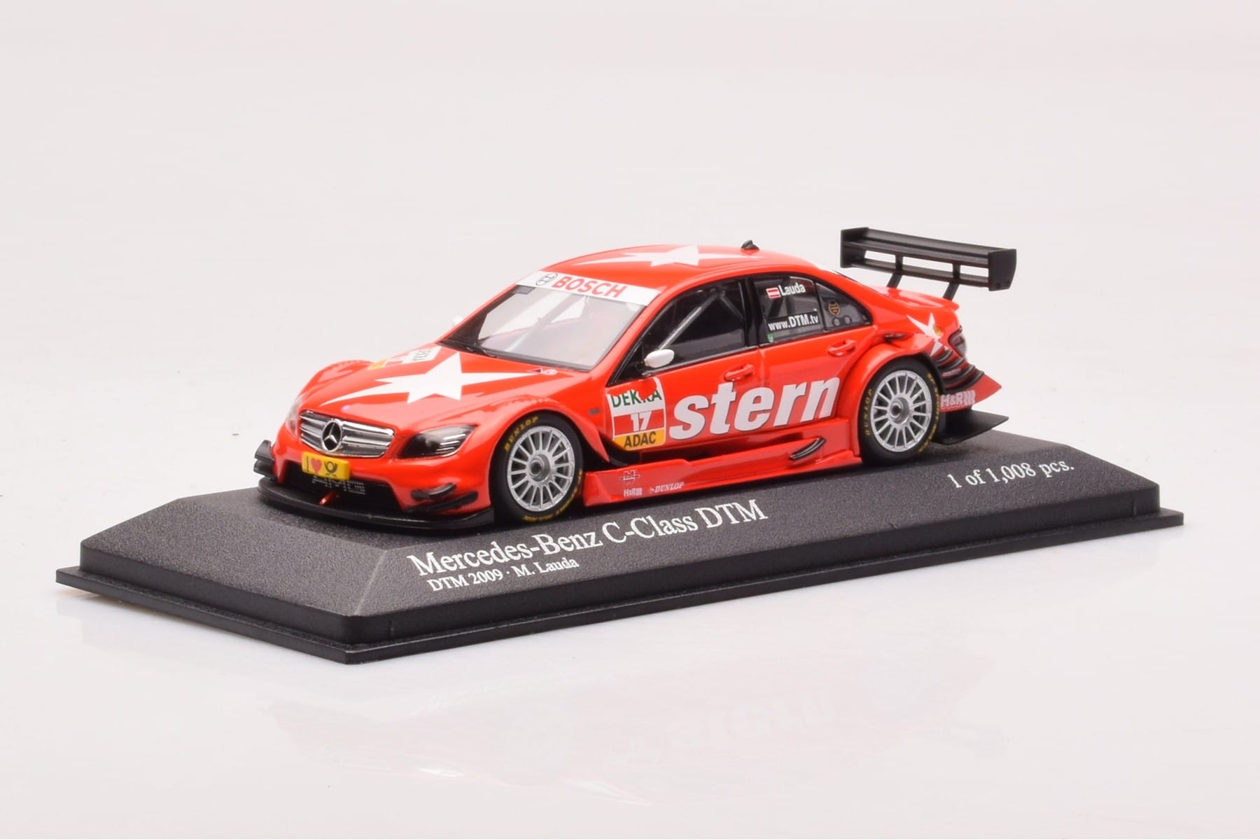 Mercedes C-Class W204 DTM Stern AMG Mercedes #17 M. Lauda DTM 2009 Minichamps 1:43 400093817 Metal - imaginea 2 din 4