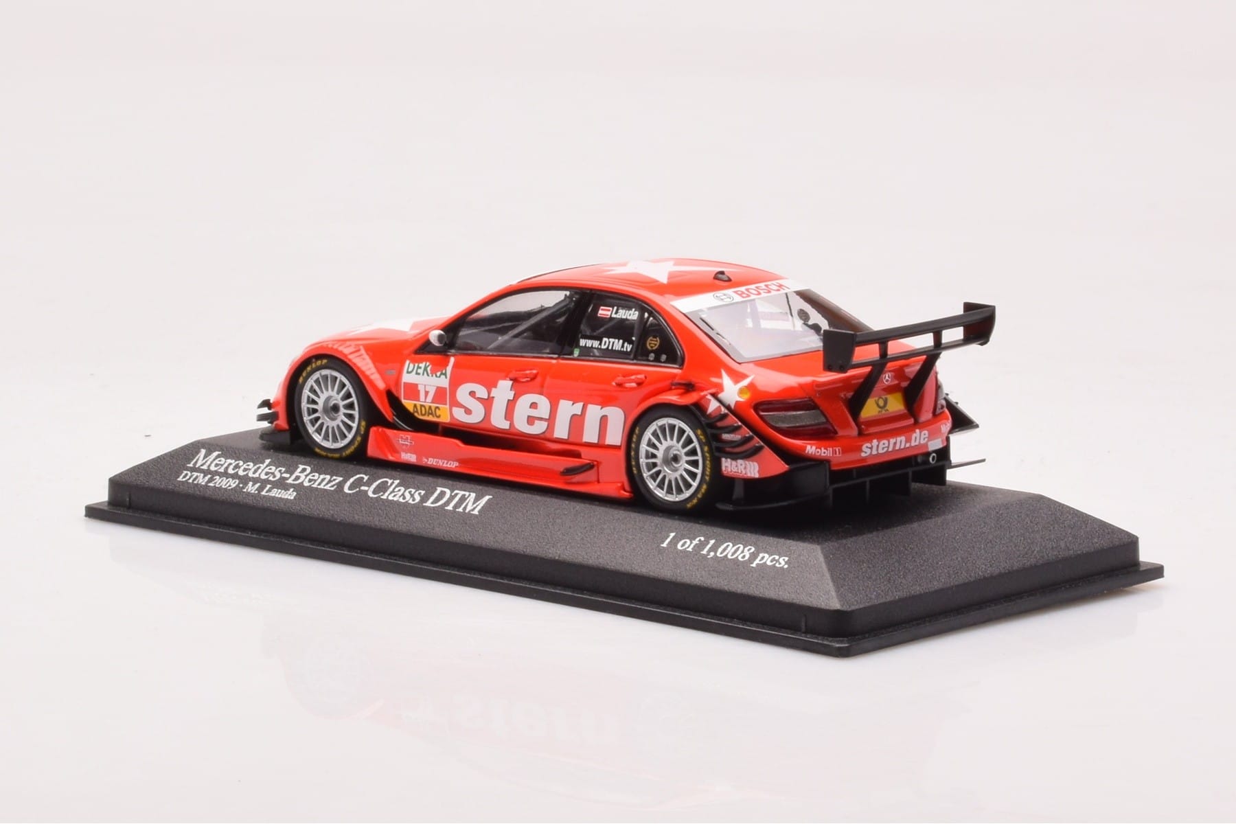Mercedes C-Class W204 DTM Stern AMG Mercedes #17 M. Lauda DTM 2009 Minichamps 1:43 400093817 Metal - imaginea 3 din 4