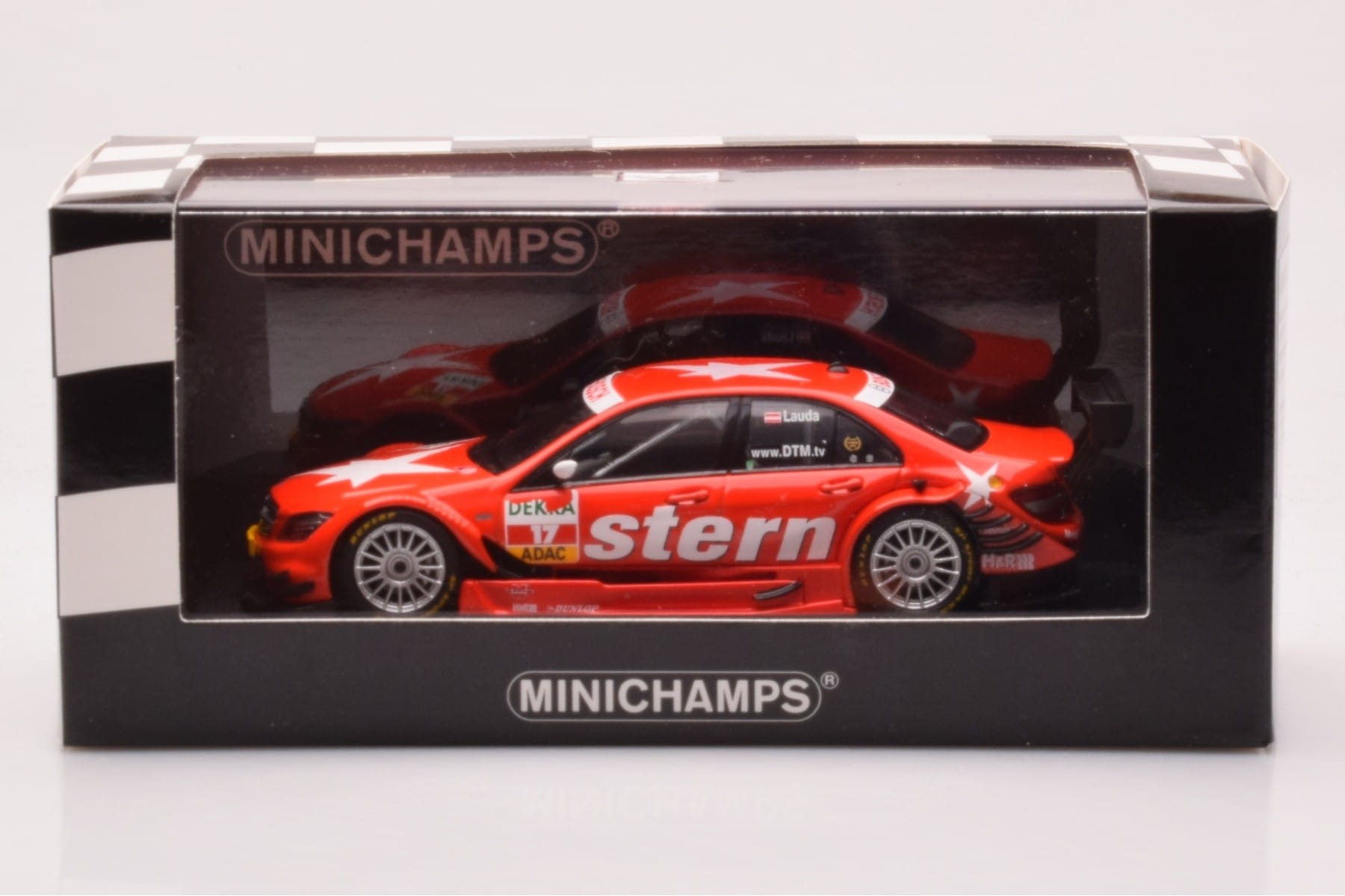 Mercedes C-Class W204 DTM Stern AMG Mercedes #17 M. Lauda DTM 2009 Minichamps 1:43 400093817 Metal - imaginea 4 din 4