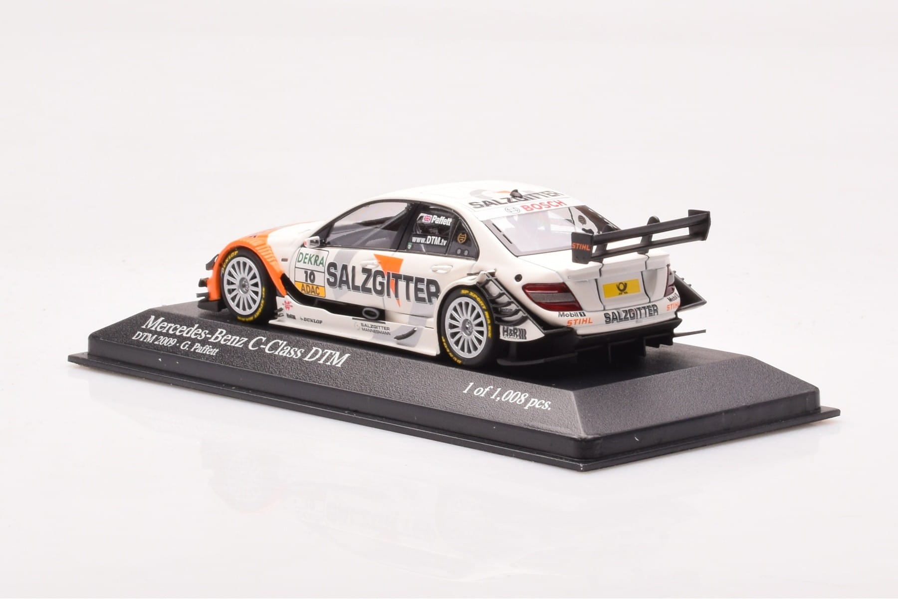 Mercedes C-Class W204 DTM Team AMG Mercedes #10 G. Paffett DTM 2009 Minichamps 1:43 400093910 Metal - imaginea 3 din 4
