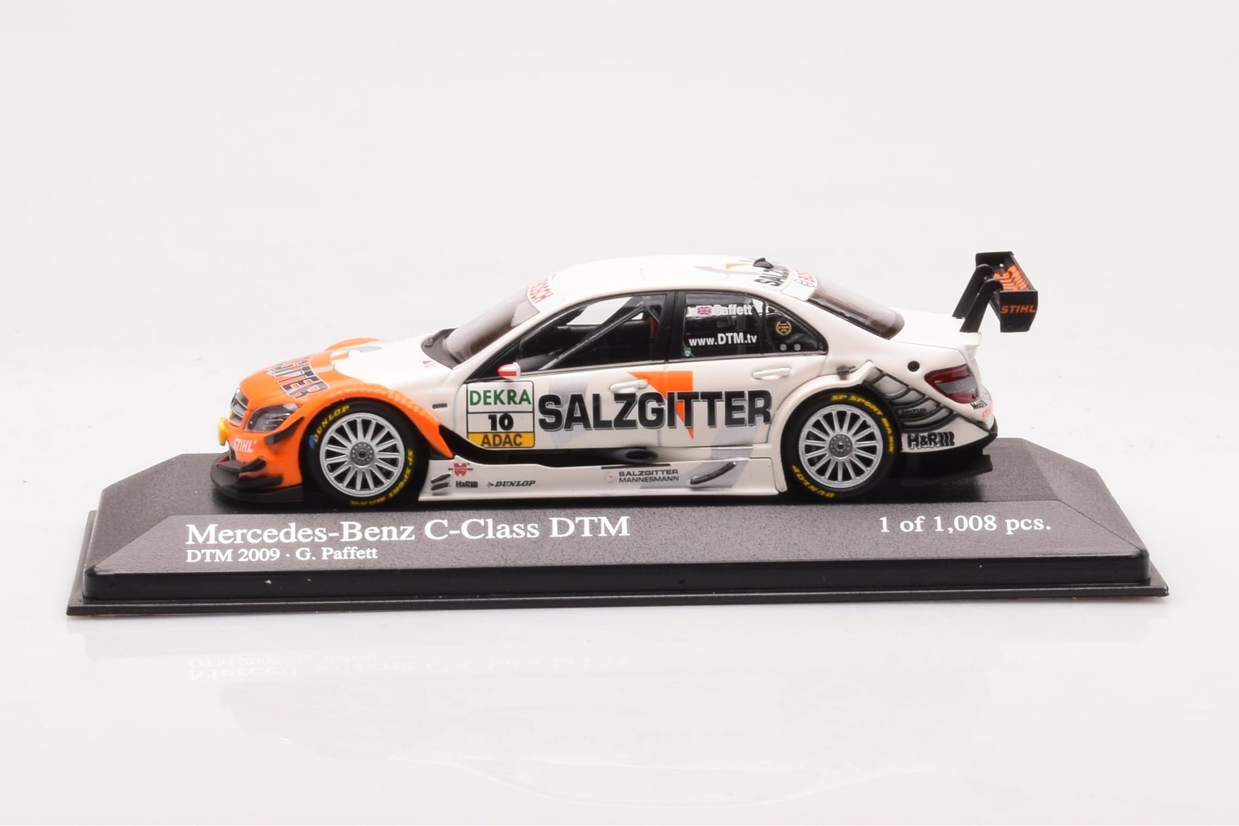 Mercedes C-Class W204 DTM Team AMG Mercedes #10 G. Paffett DTM 2009 Minichamps 1:43 400093910 Metal