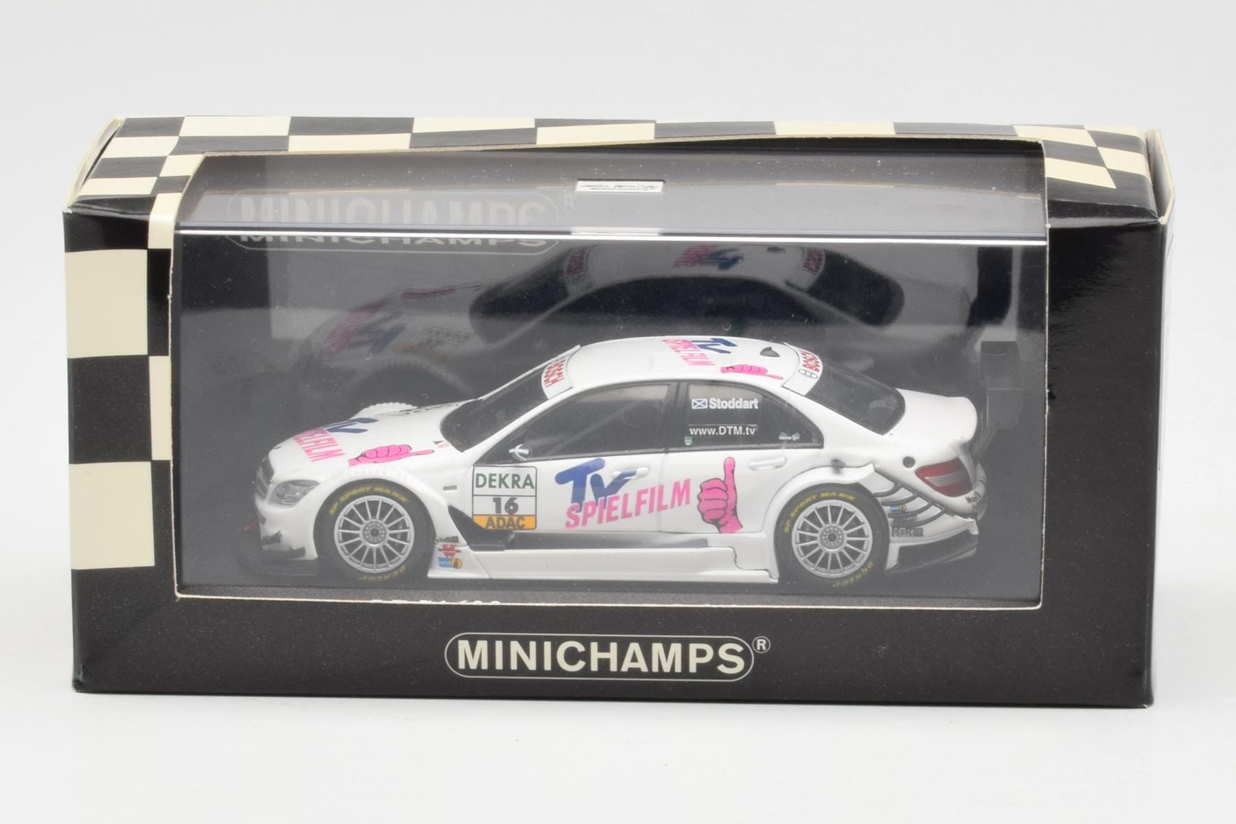 Mercedes C-Class W204 DTM Team AMG Mercedes #16 Stoddart DTM 2008 Minichamps 1:43 400083716 Metal - imaginea 4 din 4