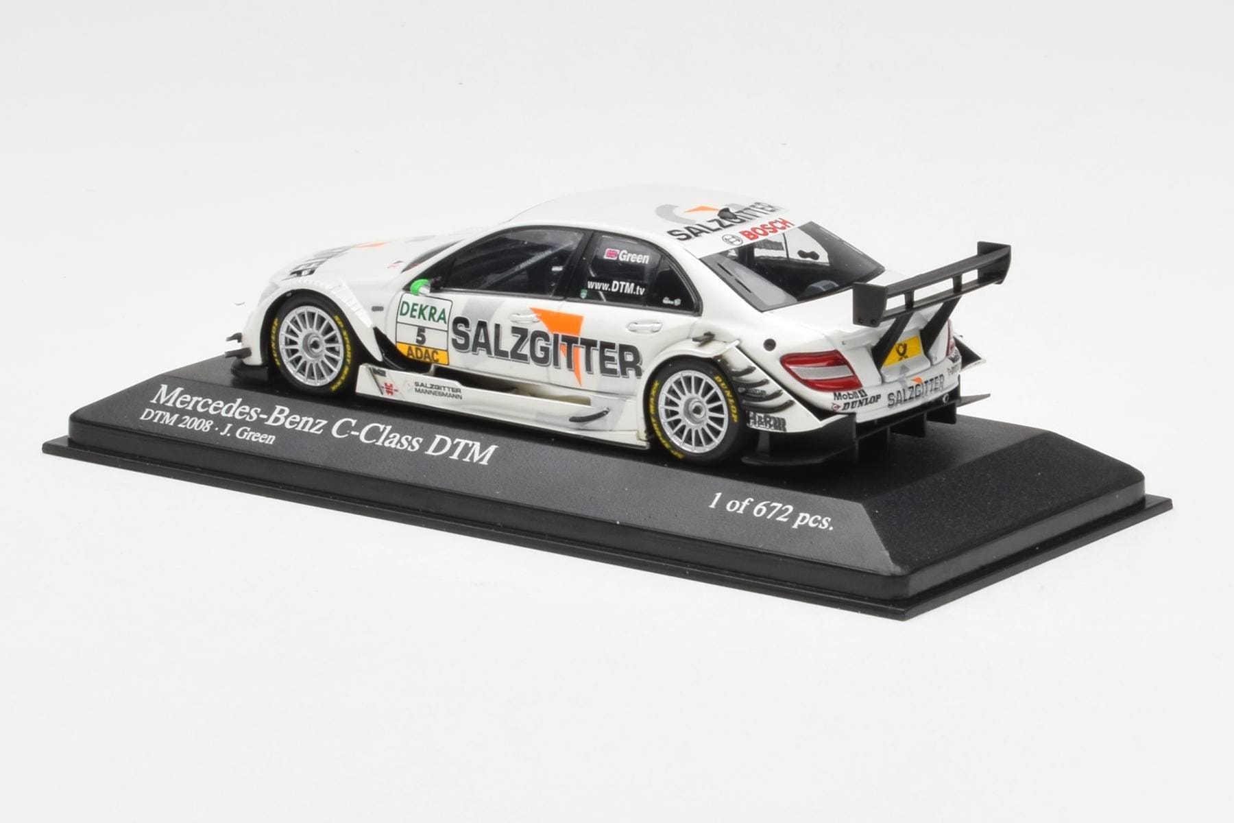 Mercedes C-Class W204 DTM Team AMG Mercedes #5 J. Green DTM 2008 Minichamps 1:43 400083805 Metal - imaginea 3 din 4