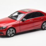 Mercedes C-Class W205 Roșu Metalic Asia Exclusive Norev 1:18