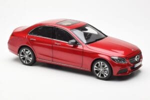Mercedes C-Class W205 Roșu Metalic Asia Exclusive Norev 1:18 183835 Metal - imaginea 6 din 8