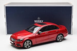 Mercedes C-Class W205 Roșu Metalic Asia Exclusive Norev 1:18 183835 Metal - imaginea 8 din 8