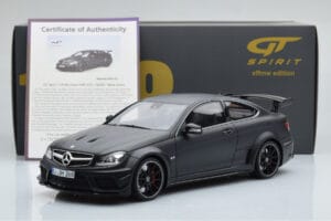 Mercedes C63 AMG W204 Black Series Negru Mat GT Spirit 1:18 GT843 Rășină - imaginea 6 din 6