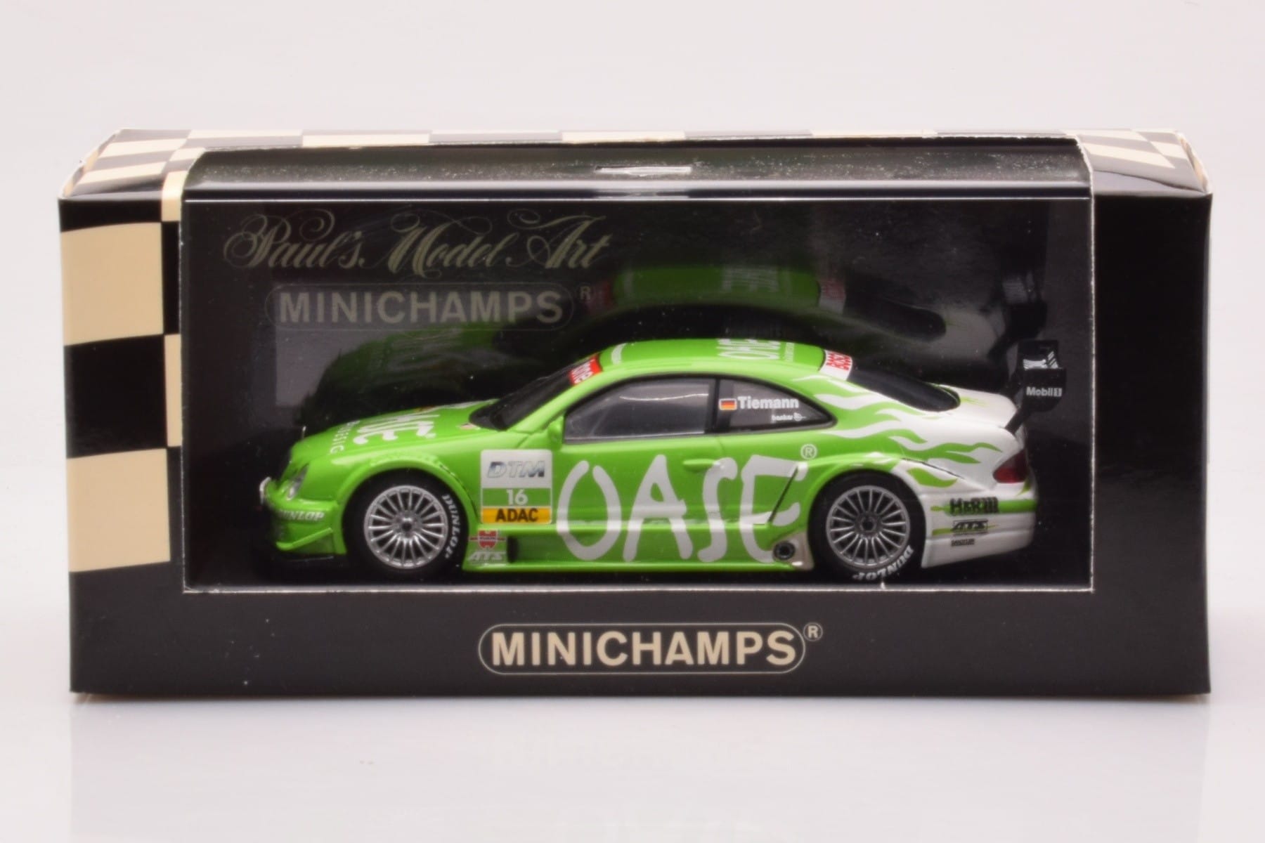 Mercedes CLK DTM Team OASE AMG #16 M. Tiemann DTM 2001 Minichamps 1:43 400023116 Metal - imaginea 4 din 4