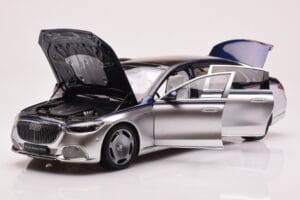 Mercedes Maybach S680 W223 Nautical Albastru Cirrus Argintiu Almost Real 1:18 820125 Metal - imaginea 2 din 8