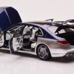 Mercedes Maybach S680 W223 Nautical Albastru Cirrus Argintiu Almost Real 1:18 - image 5 of 8