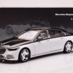 Mercedes Maybach S680 W223 Obsidian Negru Diamond Alb Almost Real 1:18 - image 7 of 7