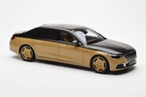 Mercedes Maybach S680 W223 Obsidian Negru Sand Almost Real 1:18 820124 Metal - imaginea 5 din 7