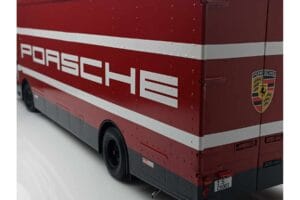 Mercedes O317 Porsche Transporter Roșu CMR 1:18 CMR149 Metal - imaginea 12 din 12