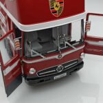 Mercedes O317 Porsche Transporter Roșu CMR 1:18 - image 6 of 12