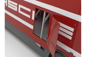 Mercedes O317 Porsche Transporter Roșu CMR 1:18 CMR149 Metal - imaginea 10 din 12