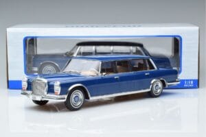 Mercedes S-Class 600 W100 LWB Pullman Albastru Închis MCG 1:18 MCG18189 Metal - imaginea 6 din 6