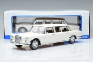 Mercedes S-Class 600 W100 LWB Pullman Alb MCG 1:18 MCG18188 Metal - imaginea 6 din 6