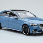 Mercedes S-Class W223 Vintage Albastru Norev 1:18 - image 5 of 7