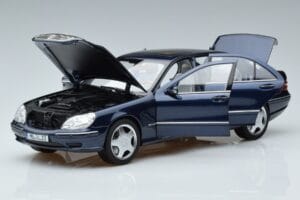 Mercedes S55 AMG W220 Albastru Norev 1:18 183817 Metal - imaginea 2 din 7