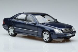 Mercedes S55 AMG W220 Albastru Norev 1:18 183817 Metal - imaginea 5 din 7