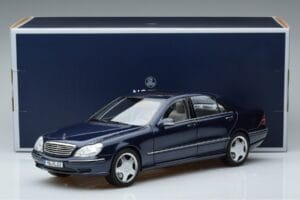 Mercedes S55 AMG W220 Albastru Norev 1:18 183817 Metal - imaginea 7 din 7