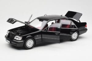 Mercedes S600 W140 Negru Norev 1:18 183722 Metal - imaginea 2 din 8