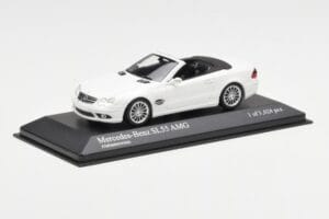 Mercedes SL 55 AMG R230 Alb Minichamps 1:43 400036170 Metal - imaginea 2 din 4