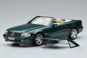Mercedes SL500 R129 Verde Metalizat Norev 1:18 183753 Metal - imaginea 3 din 8