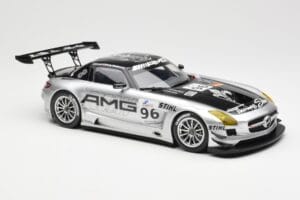 Mercedes SLS AMG GT3 #96 M. Hakkinen AMG Customer Sports 6 Hours of Zhuhai ILMC 2011 Minichamps 1:18 B66960197 Metal - imaginea 4 din 6
